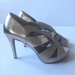 Fione Heels Gold Party Shoes 6.5